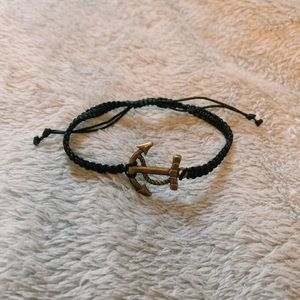 Anchor Black Bracelet